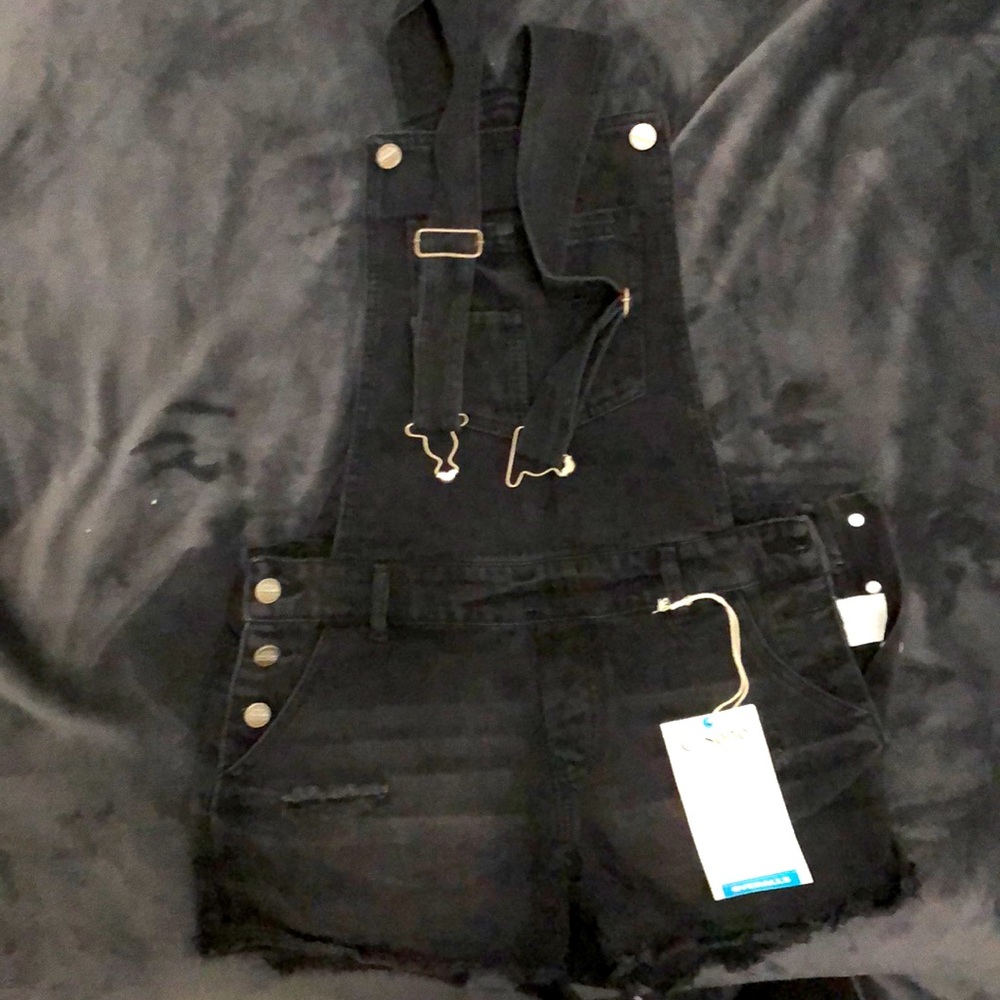 3/$25 Black jean overalls